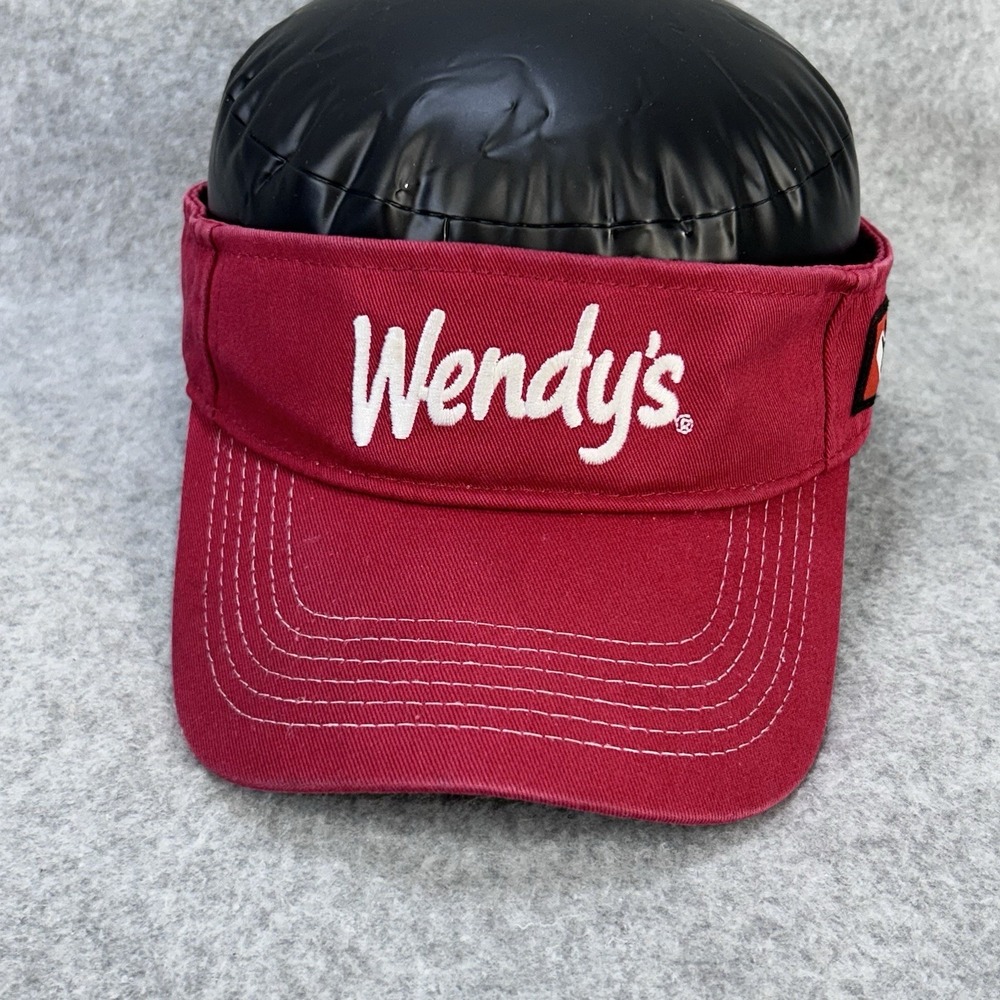 Wendy's Hat Visor Adjustable‎ One Size Red Dave Thomas Foundation Mens Workwear